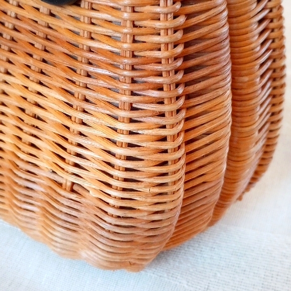 REDUCED! Rare Kate Spade Havana Collection Wicker Patent Leather Avita Satchel - Picture 8 of 15